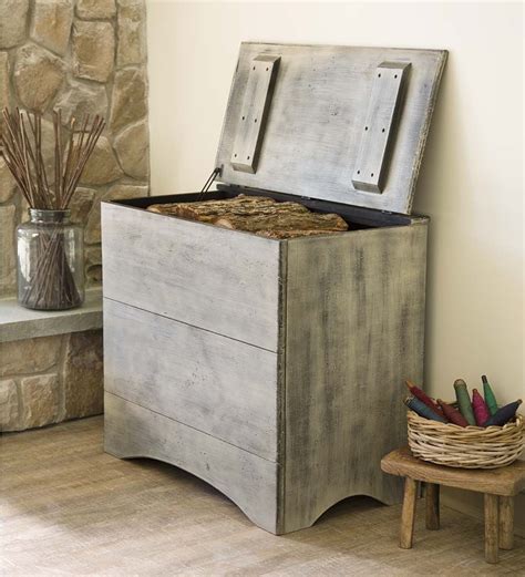 metal wood box|Amazon.com: Indoor Firewood Storage Box.